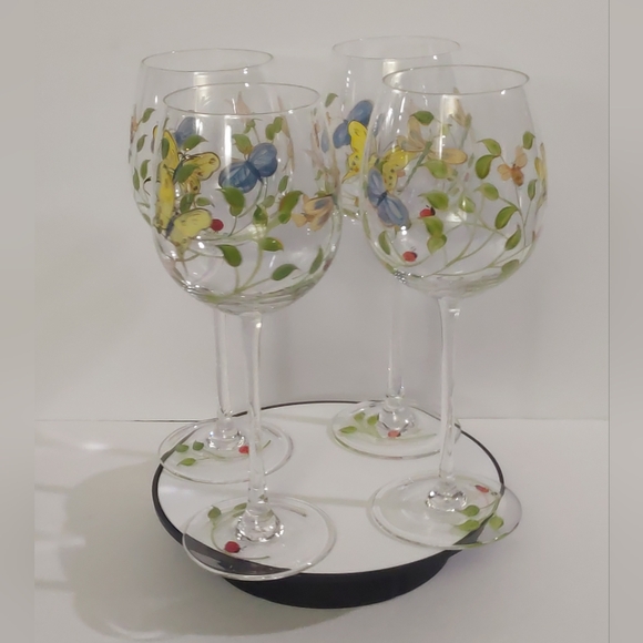 Lenox Butterfly Meadow Wine Glasses (4) - Picture 9 of 9